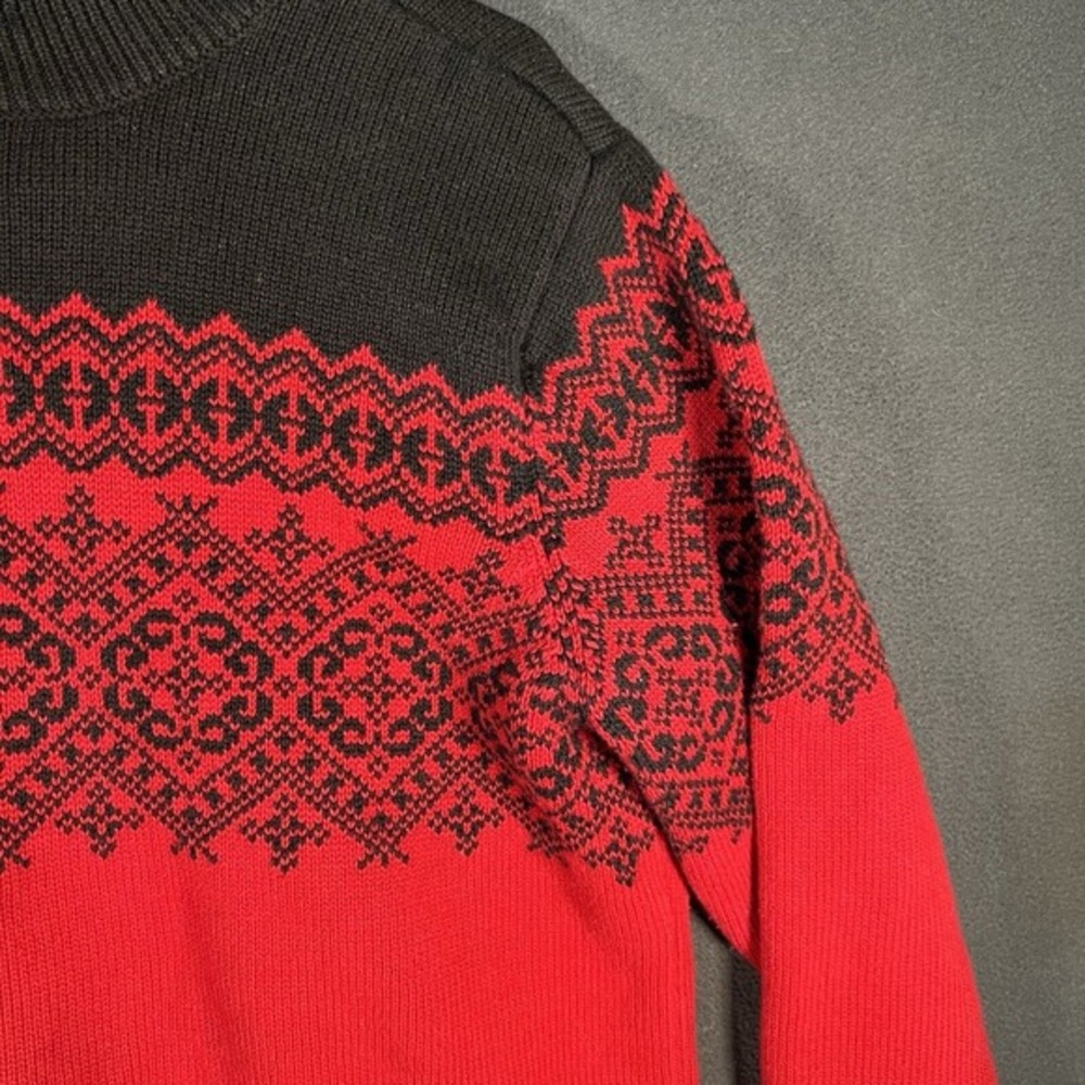 Vintage Talbots‎ Red And Black Sweater-XL - Picture 3 of 9